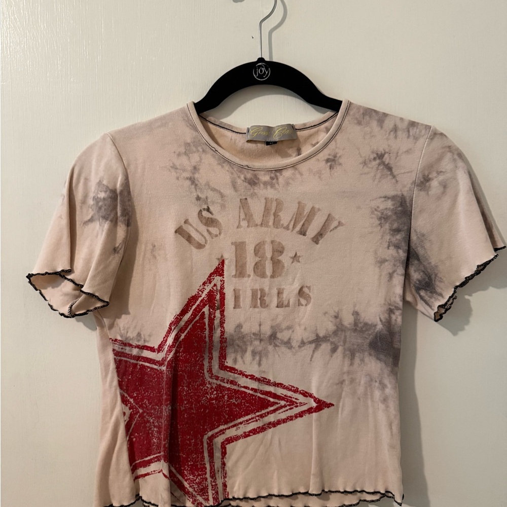 US Army Girls Graphic Tie Dye Tee